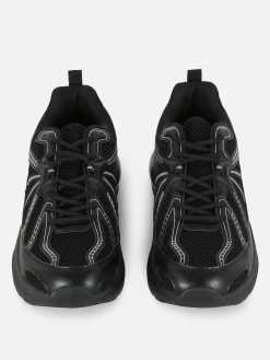 Baskets|Vêtements De Sport|Primark Baskets De Sport Basses à Empiècements Noir