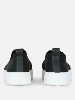 Baskets|Primark Baskets En Maille Côtelée Noir