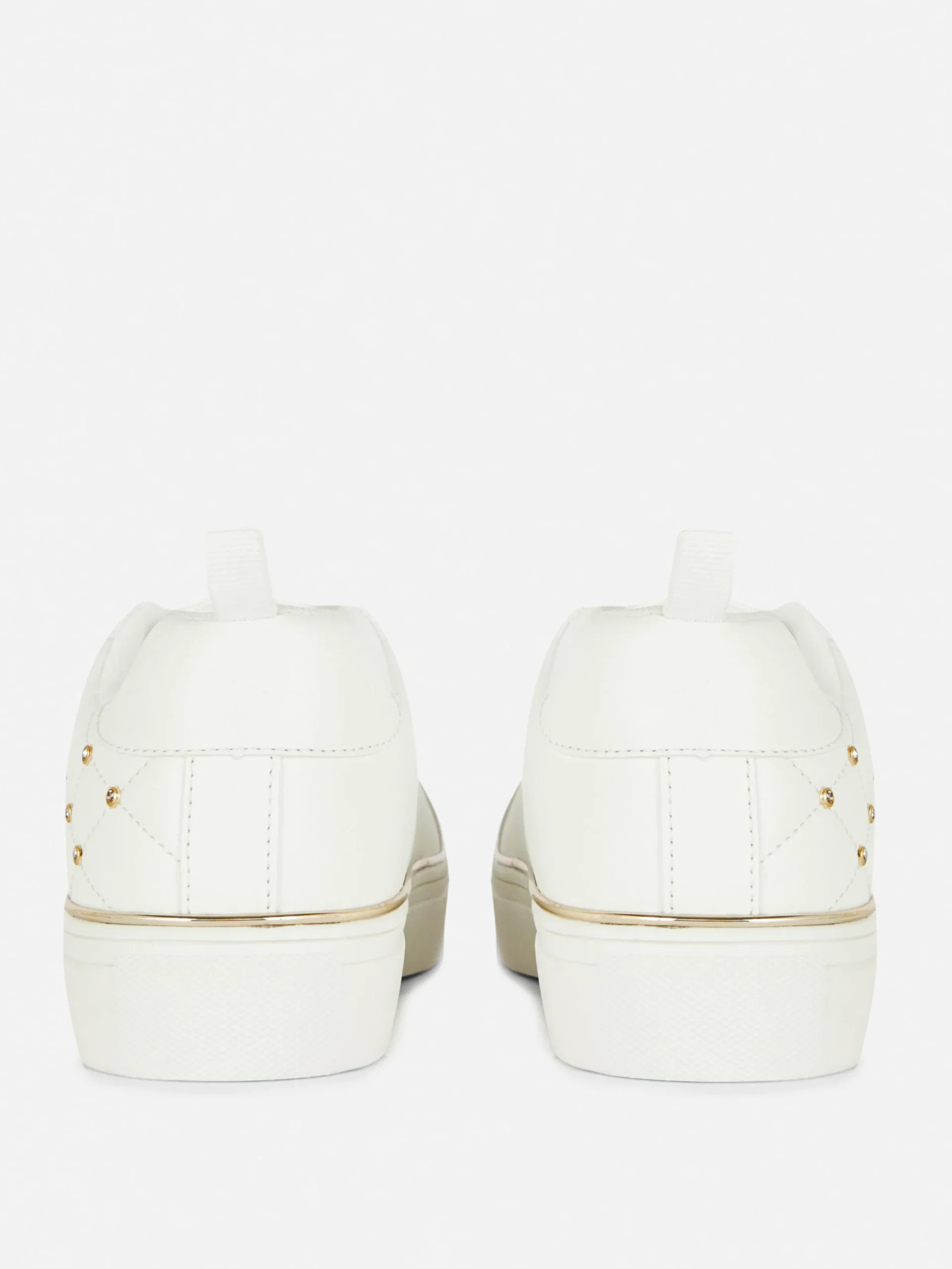 Baskets|Primark Baskets épaisses à Clous Et Strass Blanc