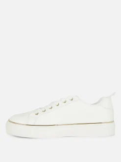 Baskets|Primark Baskets épaisses à Clous Et Strass Blanc