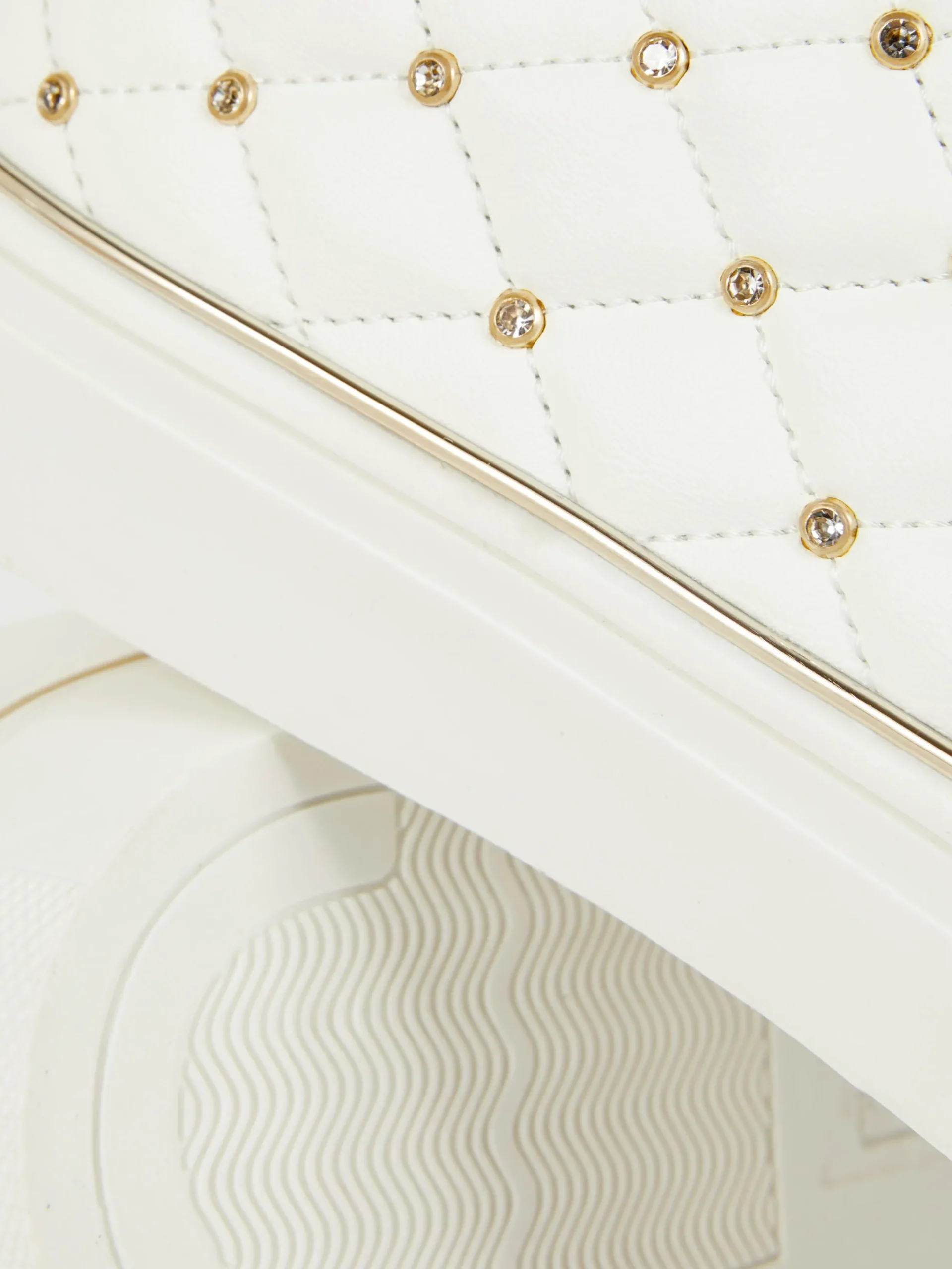 Baskets|Primark Baskets épaisses à Clous Et Strass Blanc