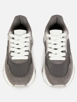 Baskets|Primark Baskets épaisses à Empiècements Gris