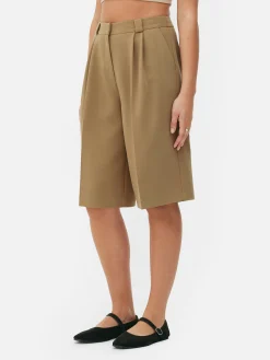 Shorts|Primark Bermuda Long Ajusté Camel