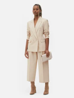 Blazers|Primark Blazer à Boutonnage Croisé Avec Bouton Métallisé Écru