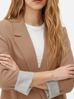 Blazers|Primark Blazer Ajusté à Effet Bord à Bord Terracotta