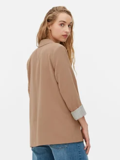 Blazers|Primark Blazer Ajusté à Effet Bord à Bord Terracotta