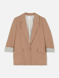 Blazers|Primark Blazer Ajusté à Effet Bord à Bord Terracotta