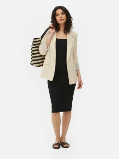 Blazers|Primark Blazer Ajusté à Effet Bord à Bord Écru