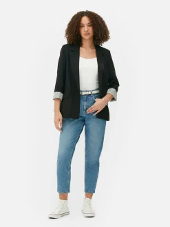 Blazers|Primark Blazer Ajusté à Effet Bord à Bord Noir