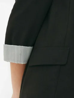 Blazers|Primark Blazer Ajusté à Effet Bord à Bord Noir