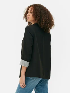 Blazers|Primark Blazer Ajusté à Effet Bord à Bord Noir
