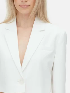 Blazers|Primark Blazer Court à Boutonnage Simple Luna Blanc
