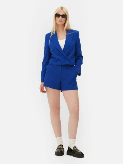 Blazers|Primark Blazer Court à Boutonnage Croisé à Coordonner Bleu cobalt