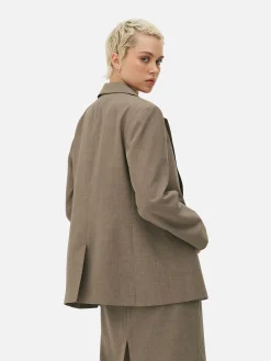 Blazers|Primark Blazer Oversize à Boutonnage Simple à Coordonner Kaki