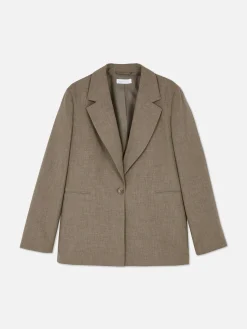 Blazers|Primark Blazer Oversize à Boutonnage Simple à Coordonner Kaki
