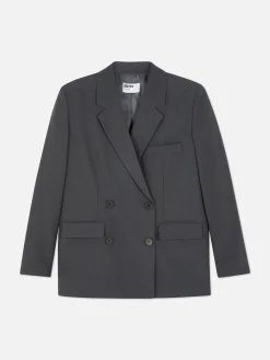 Blazers|Primark Blazer Oversize à Boutonnage Croisé Rita Ora Anthracite