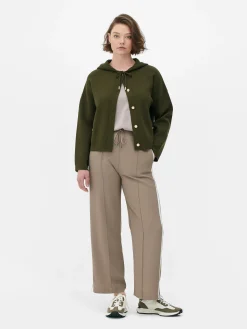 Manteaux Et Vestes|Primark Blouson Bomber En Maille à Capuche Kaki