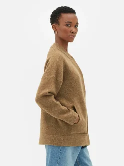 Manteaux Et Vestes|Primark Blouson Bomber Tricoté Oversize Camel