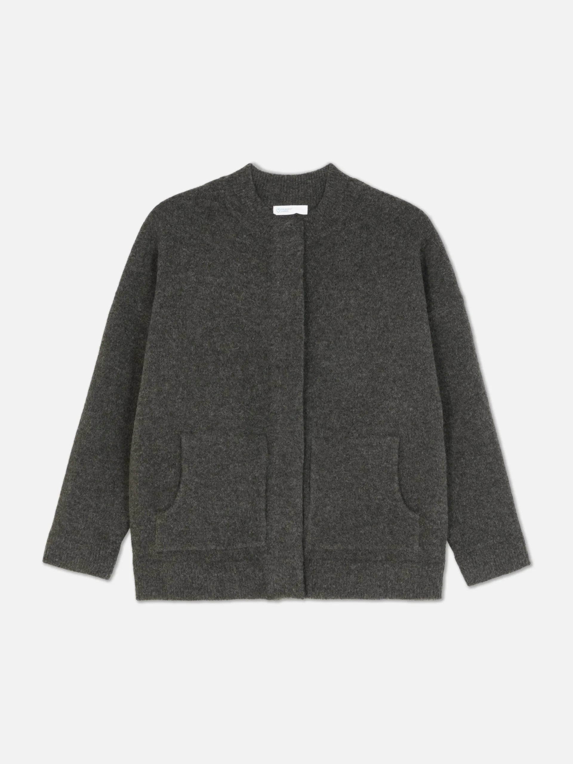 Manteaux Et Vestes|Primark Blouson Bomber Tricoté Oversize Anthracite