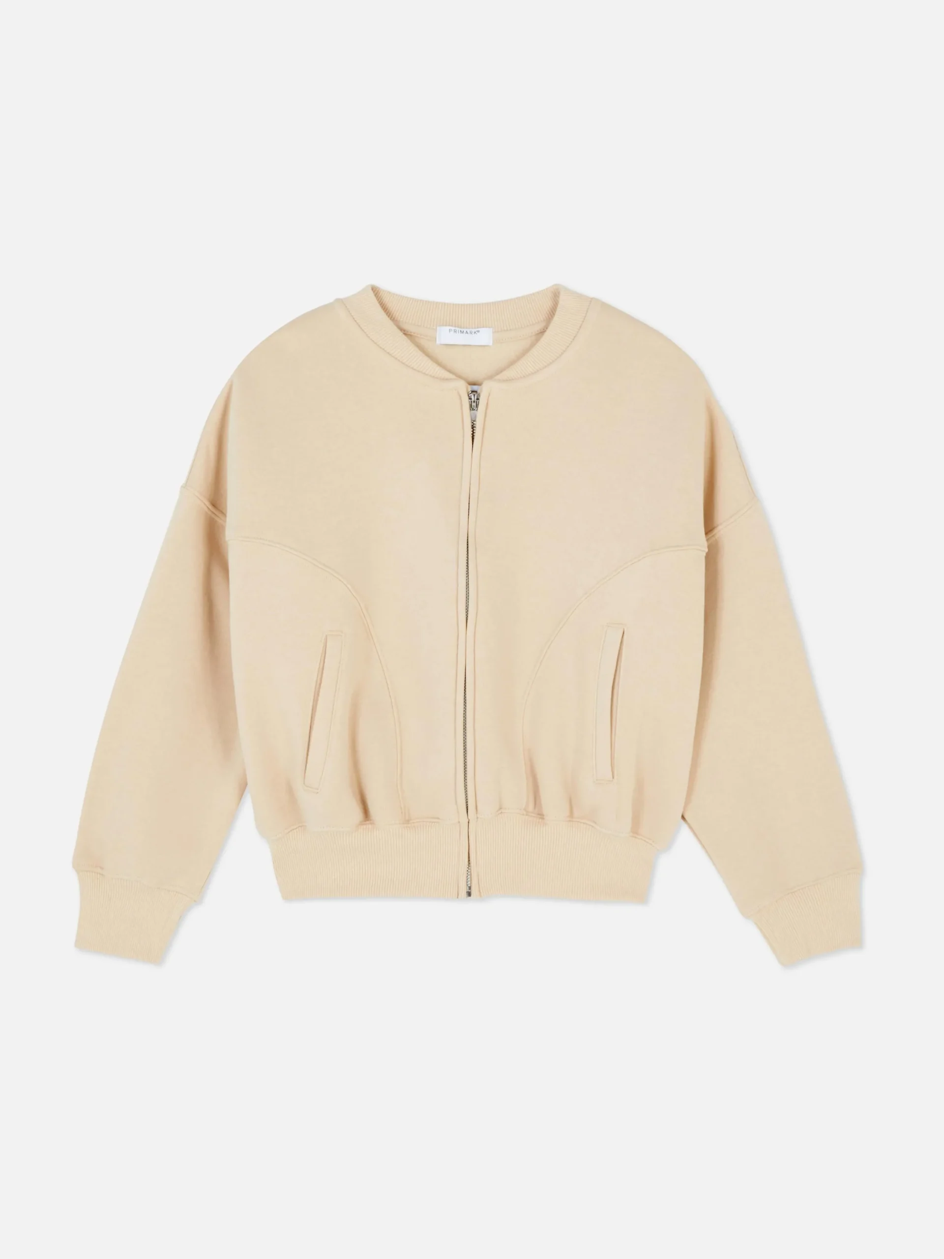 Sweats À Capuche Et Sweat-Shirts|Primark Blouson Bomber Zippé En Jersey Grège