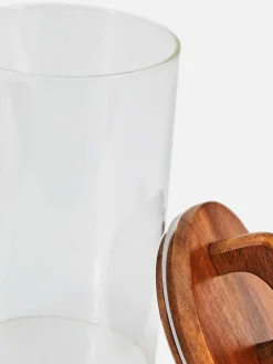 Art De La Table|Primark Bocal En Verre Moyen à Couvercle En Bois Transparent