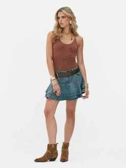 Hauts Et T-Shirts|Primark Body Ajusté à Décolleté Rita Ora Marron