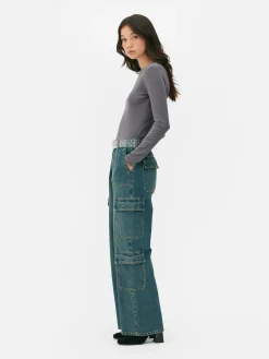 Hauts Et T-Shirts|Primark Body Côtelé Doux Au Toucher Gris