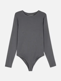 Hauts Et T-Shirts|Primark Body Côtelé Doux Au Toucher Gris