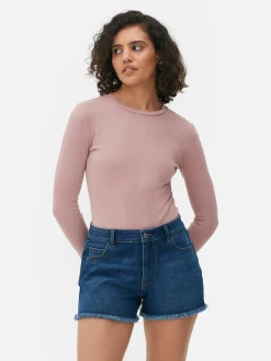 Hauts Et T-Shirts|Primark Body Côtelé Doux Au Toucher Rose poudré