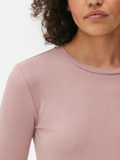 Hauts Et T-Shirts|Primark Body Côtelé Doux Au Toucher Rose poudré