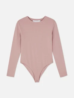 Hauts Et T-Shirts|Primark Body Côtelé Doux Au Toucher Rose poudré