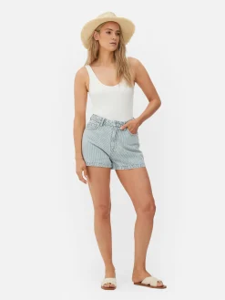 Hauts Et T-Shirts|Primark Body Côtelé Sans Coutures à Décolleté Blanc