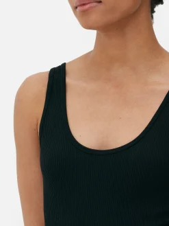 Hauts Et T-Shirts|Primark Body Côtelé Sans Coutures à Décolleté Noir