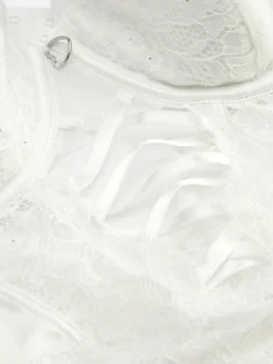 Ensembles Lingerie|Primark Body De Mariée En Dentelle à Bonnets Rembourrés Ivoire