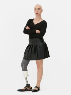 Hauts Et T-Shirts|Primark Body Façon T-shirt Boutonné à Manches Longues Noir