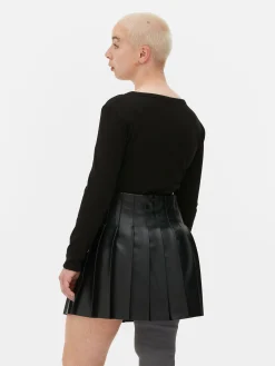 Hauts Et T-Shirts|Primark Body Façon T-shirt Boutonné à Manches Longues Noir