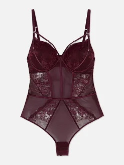 Ensembles Lingerie|Primark Body Push-up En Dentelle à Bretelles Bordeaux