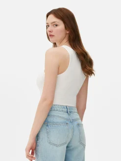 Hauts Et T-Shirts|Primark Body Sans Manches à Col Nageur Blanc