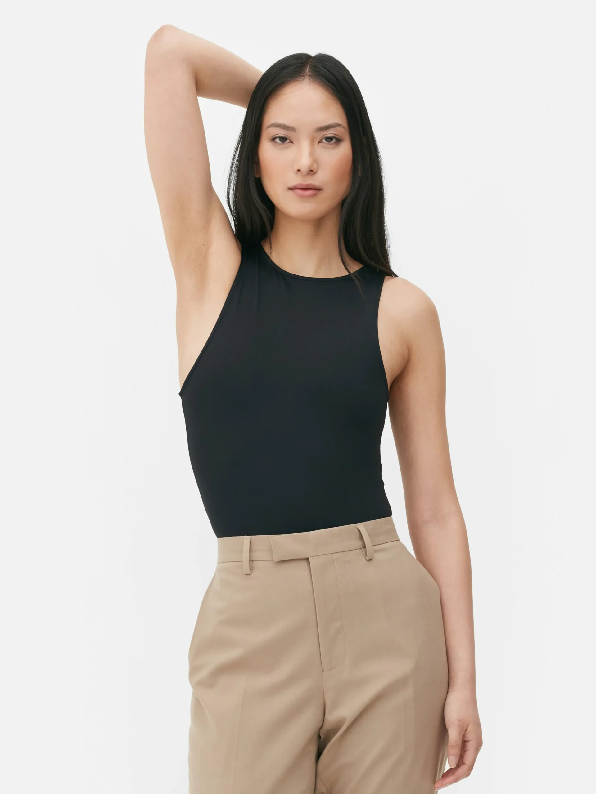 Hauts Et T-Shirts|Primark Body Sans Manches à Col Nageur Noir