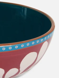 Assiettes, Bols Et Plats|Art De La Table|Primark Bol à Céréales à Motif Floral Stylisé Bordeaux