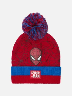 Chapeaux, Gants Et Écharpes|Primark Bonnet à Pompon Marvel Spider-Man Rouge