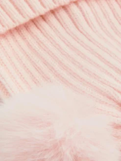 Chapeaux Et Mitaines|Primark Bonnet En Maille à Pompon Rose