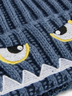 Chapeaux, Gants Et Écharpes|Primark Bonnet En Maille Brodée Bleu