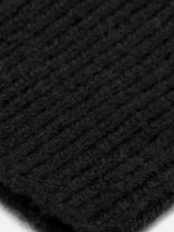 Chapeaux, Gants Et Écharpes|Primark Bonnet En Maille Côtelée Noir