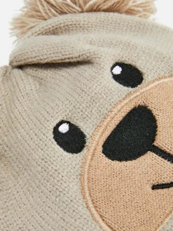 Chapeaux Et Mitaines|Primark Bonnet Ours à Pompon Fauve