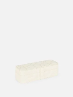 Boîtes Et Paniers|Primark Boîte à Bijoux Matelassée Ondulée Écru