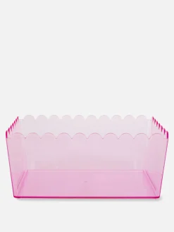 Boîtes Et Paniers|Primark Boîte De Rangement Translucide à Bord Festonné Rose clair