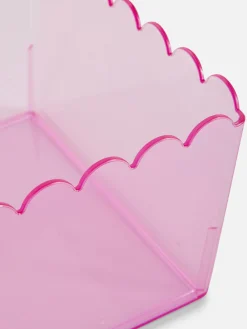 Boîtes Et Paniers|Primark Boîte De Rangement Translucide à Bord Festonné Rose clair