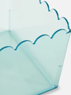 Boîtes Et Paniers|Primark Boîte De Rangement Translucide à Bord Festonné Vert menthe