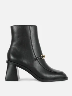 Bottes|Primark Bottes à Talons Carrés Et Détail Chaîne Rita Ora Noir